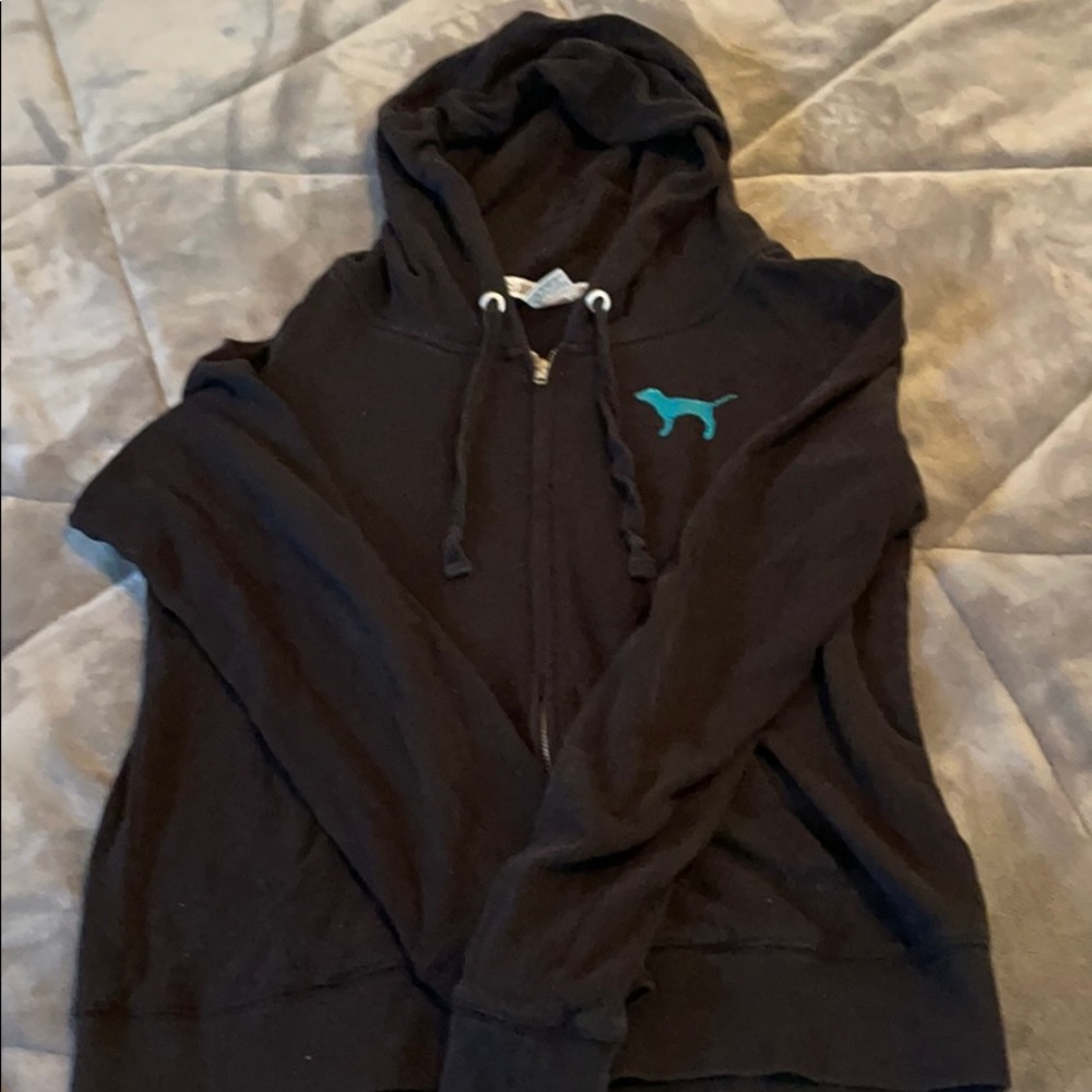 Pink- Victoria Secret bling zip up hoodie.
